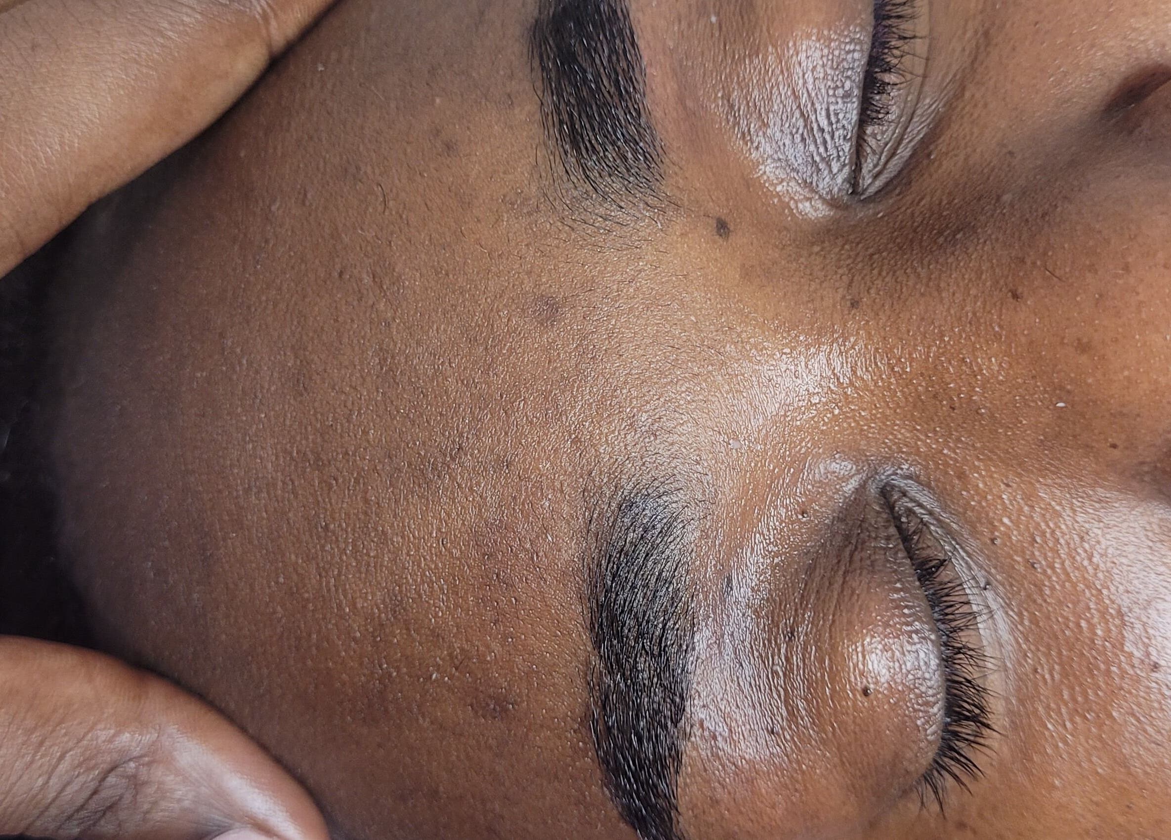 Close-up of a relaxing facial massage at M'Shantelle Beautii, Speightstown, Saint Peter, BB.