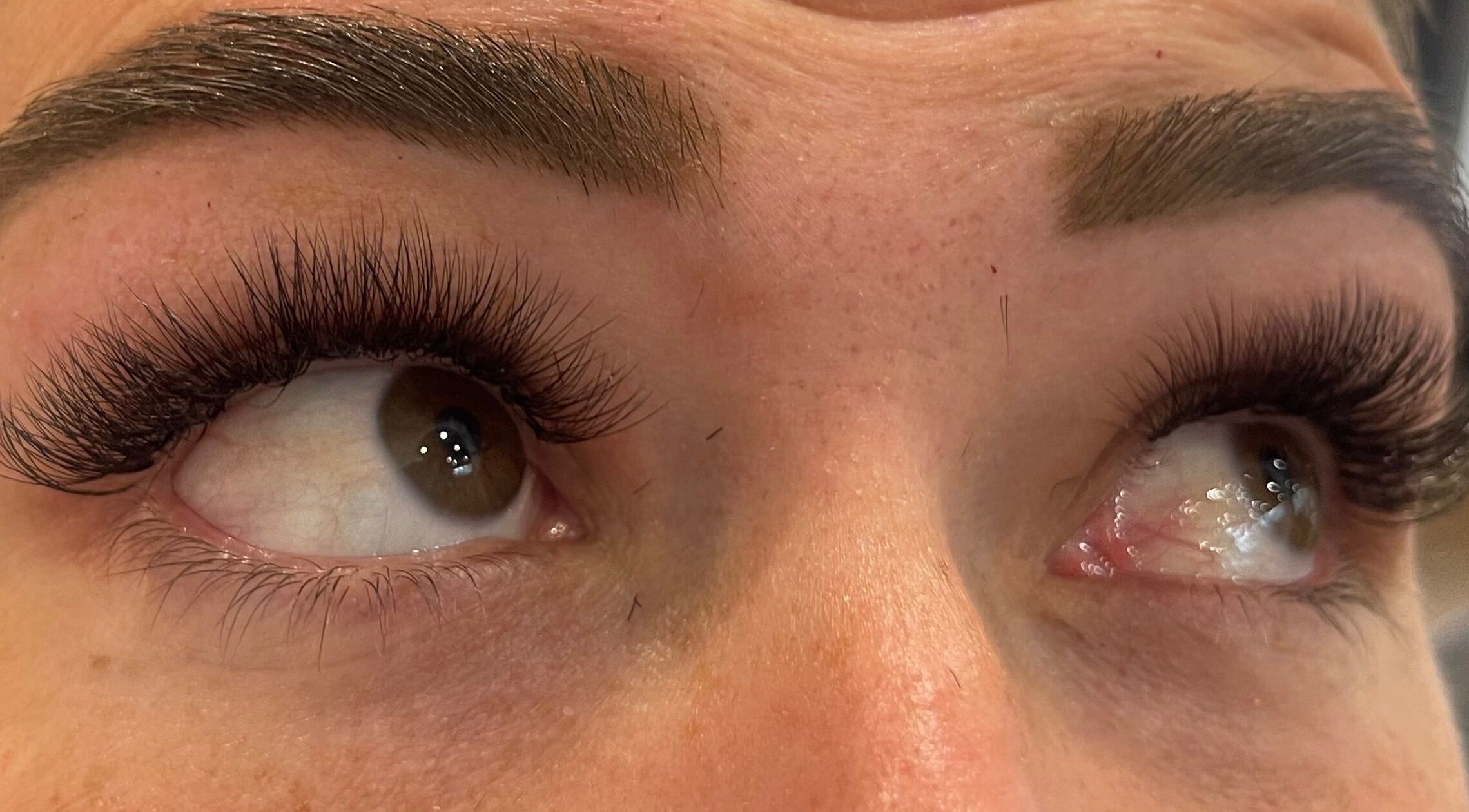 Close-up of expertly styled lashes at Bellissimo Hair and Beauty, Kallangur, Queensland, AU.