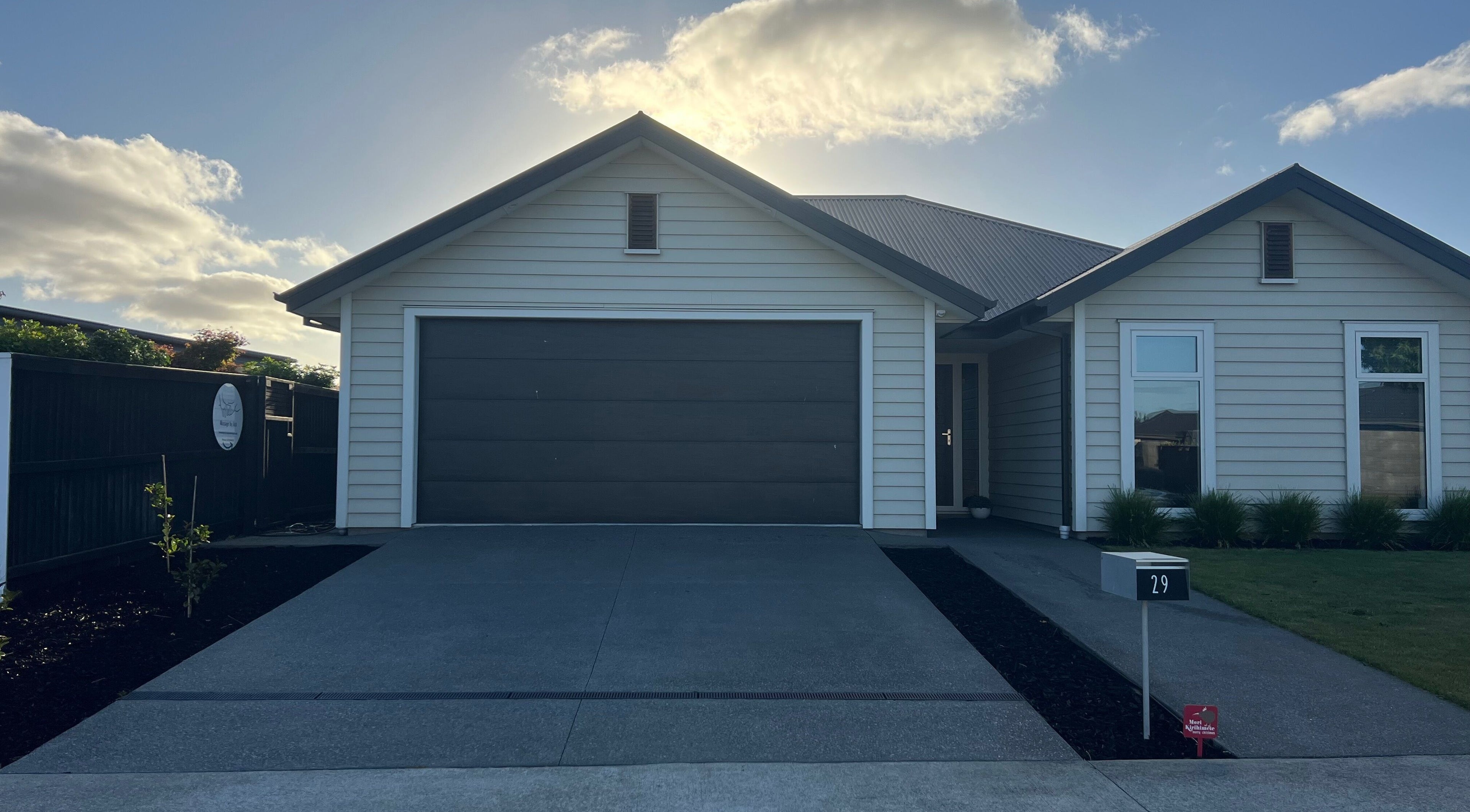 Exterior view of Massage by Ash, a serene wellness venue located in Kaiapoi, Canterbury, NZ.