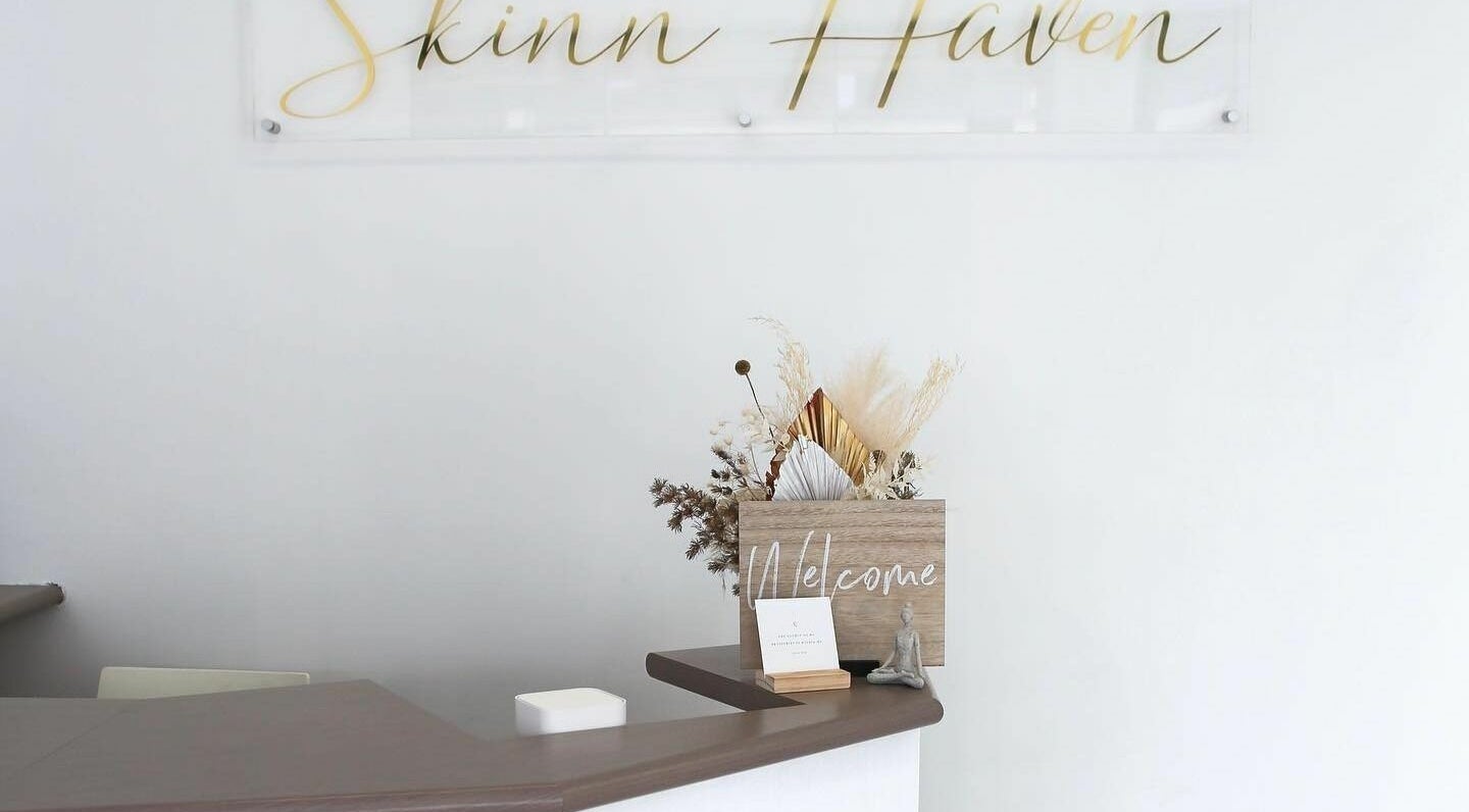 Reception at Skinn Haven, Penrith, New South Wales, AU with a welcoming desk and decor.