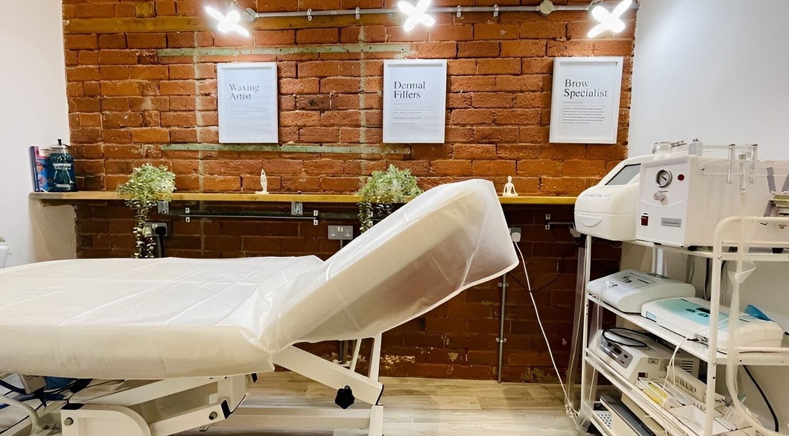 Treatment room at Beauty Aesthetics Health by Jules and Lily in Kenilworth, England, GB with serene setup.