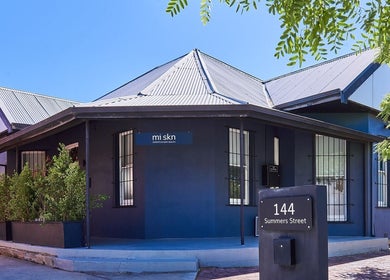 Mi Skn Clinic's inviting exterior at 144 Summers Street, Perth, WA, AU, showcasing its modern design.