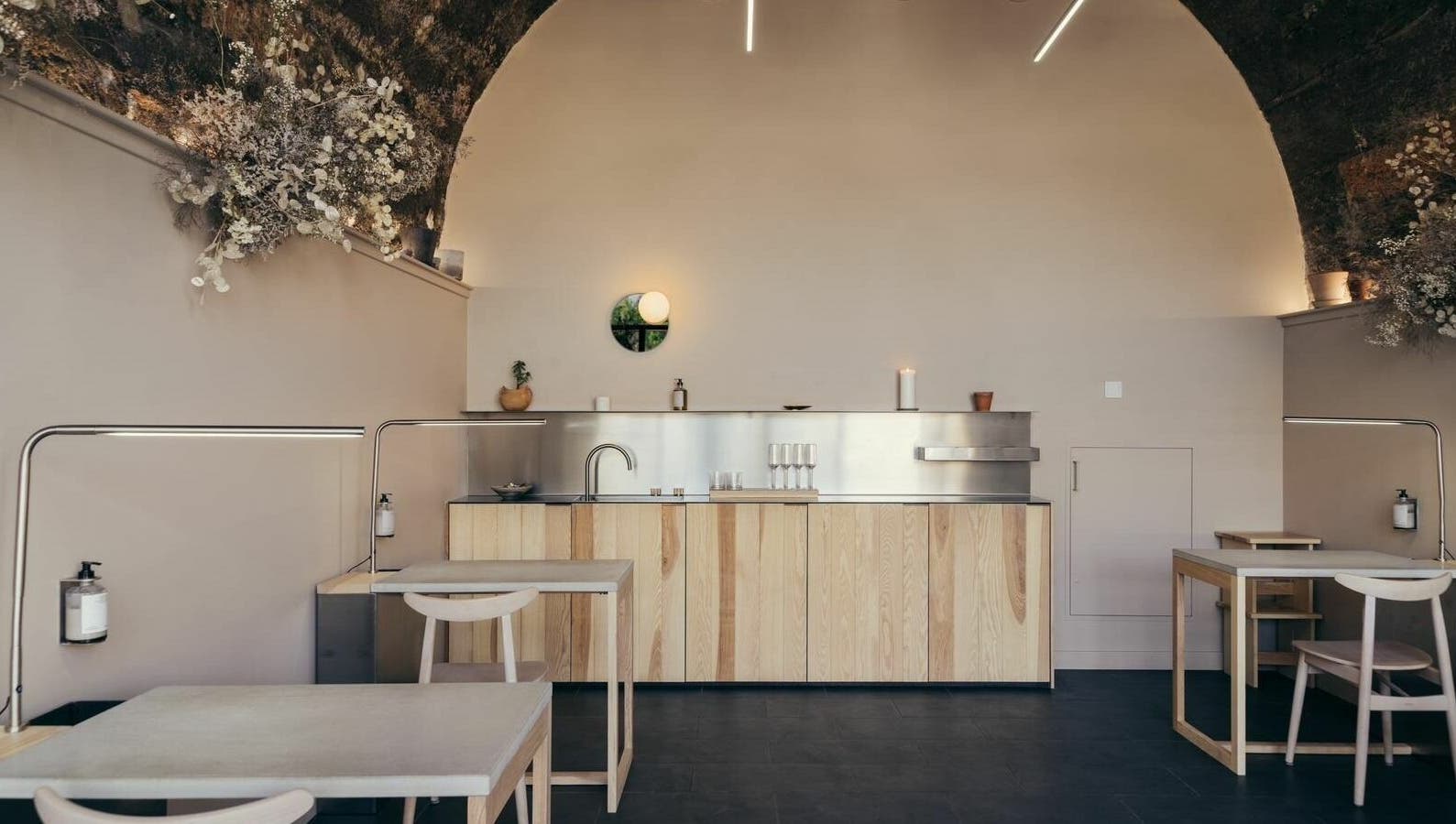 Serene interior of Buff Concept Store with minimalist decor in Edinburgh, Scotland, GB.