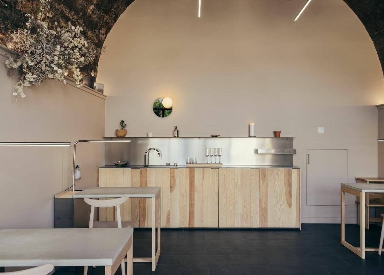 Serene interior of Buff Concept Store with minimalist decor in Edinburgh, Scotland, GB.