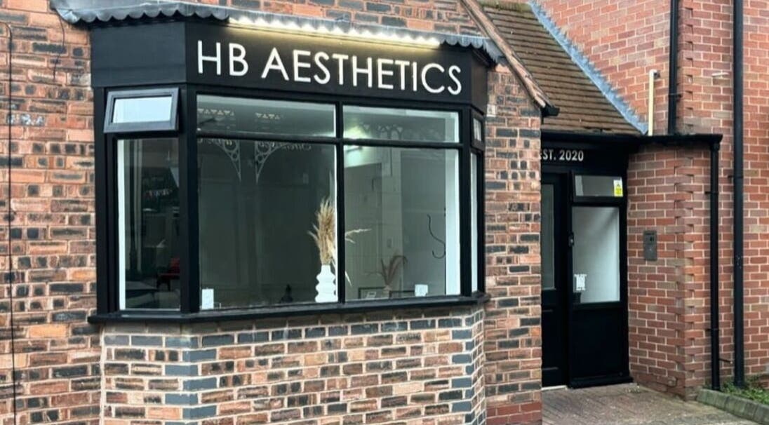 Exterior of HB Aesthetics near Nails By Donna, Cannock, England, GB showcasing a modern brick design.