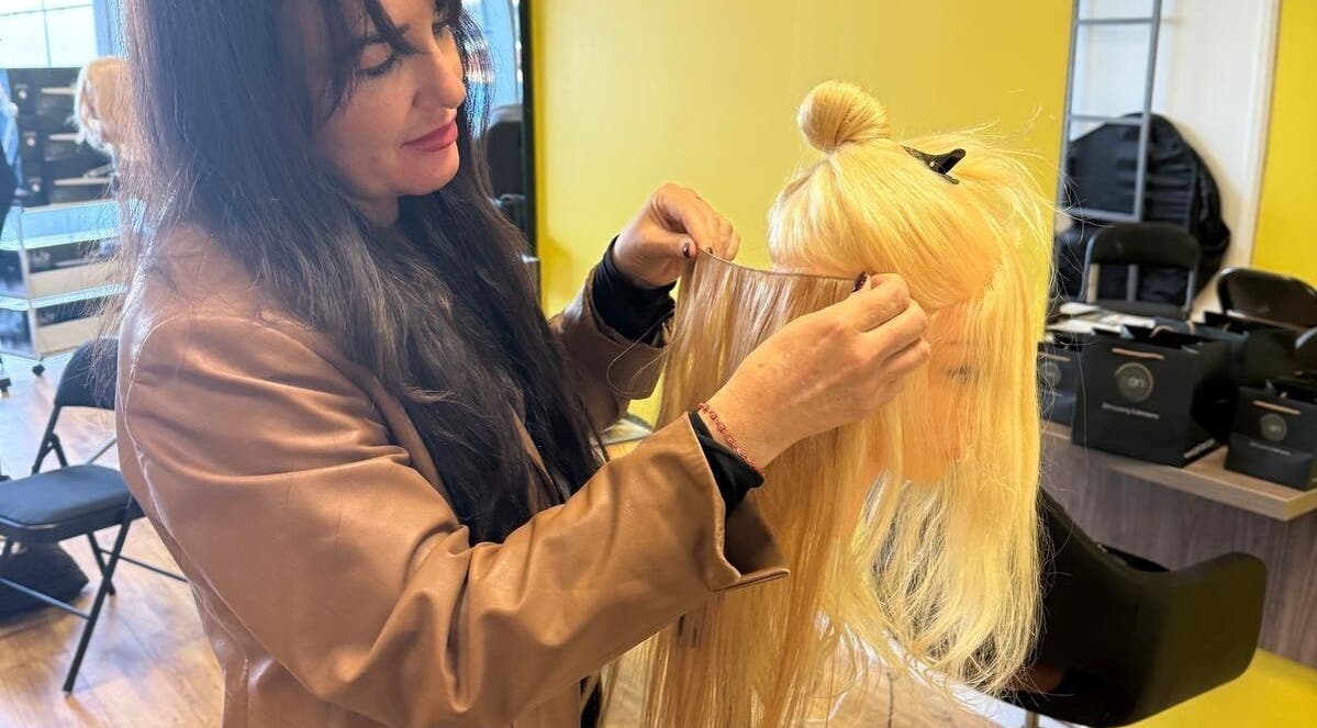 Stylist working on extensions at Obsessedhair by Dearbhaile, Limerick, County Limerick, IE.