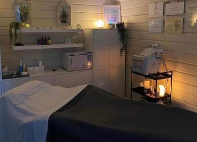 Relaxing treatment room at The Relaxation Room, Inverness, Scotland, GB, featuring gentle lighting and soothing decor.