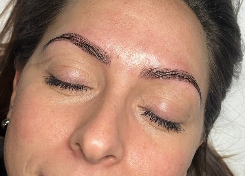 Freshly styled brows at Lucys Beauty Lounge in Addlestone, England, GB showcase expert beauty techniques.