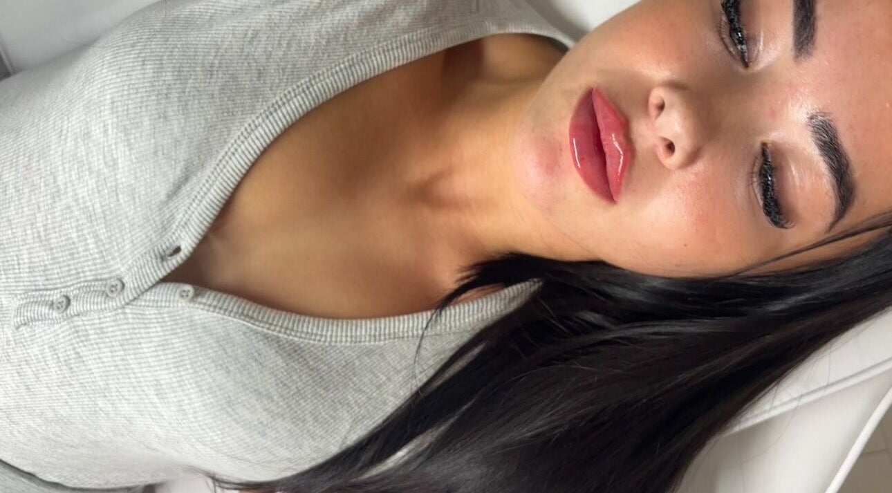 Relaxed client enjoying beauty treatment at Sculpt Nails & Aesthetics, Warrington, England, GB.