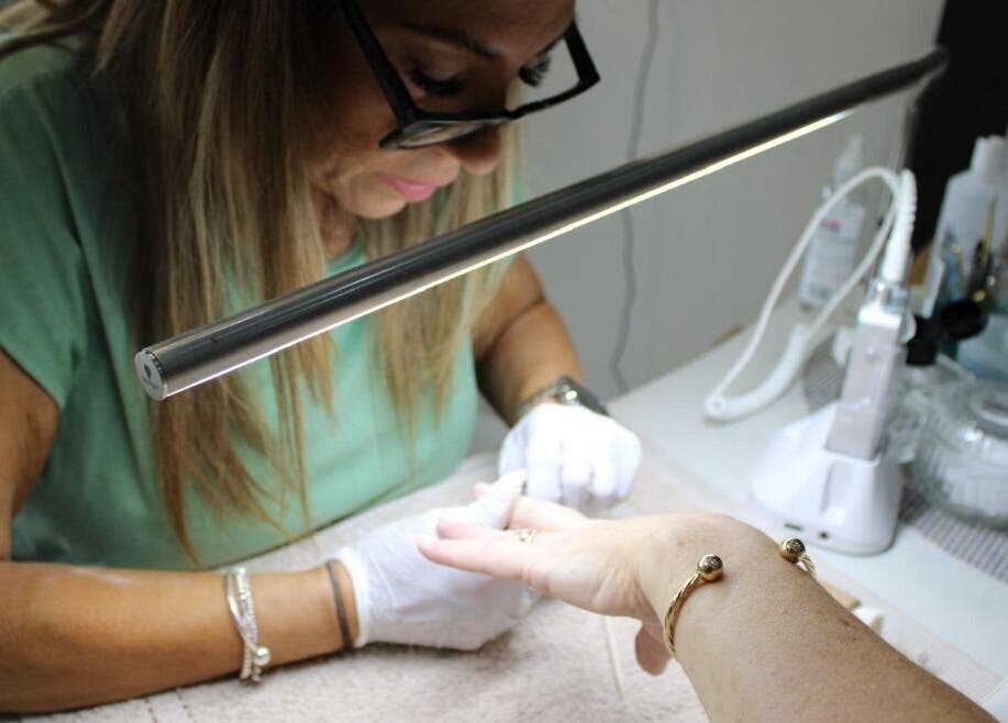 Expert manicure at The Mix Up, Cannock, England, GB providing top-notch nail care services.