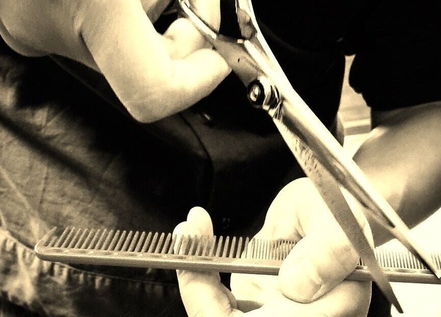 Professional hairdressing scissors and comb at Causeway Bay Branch, Hong Kong Island, Hong Kong Island, HK.