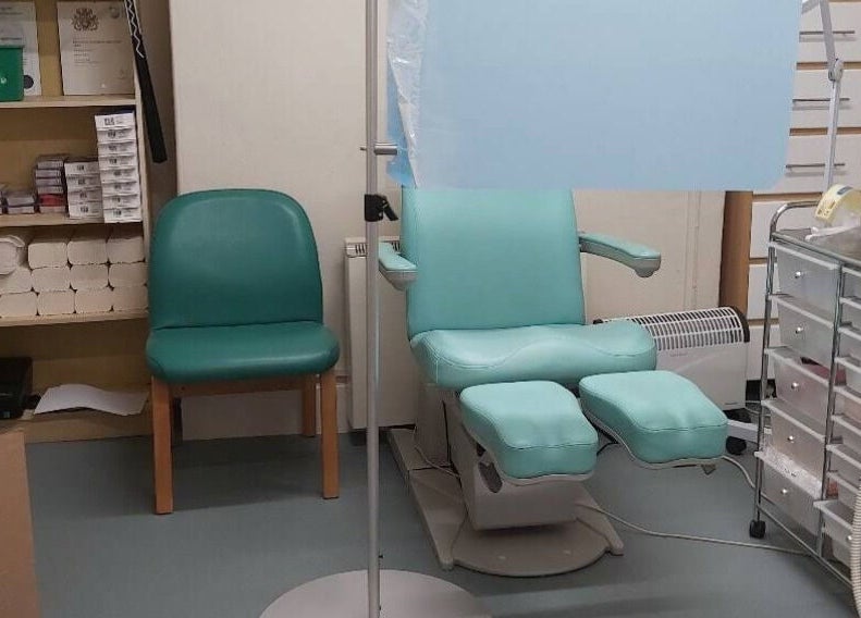 Professional treatment room at Pods Footcare Specialists, Beccles, England, GB, featuring a comfortable chair.
