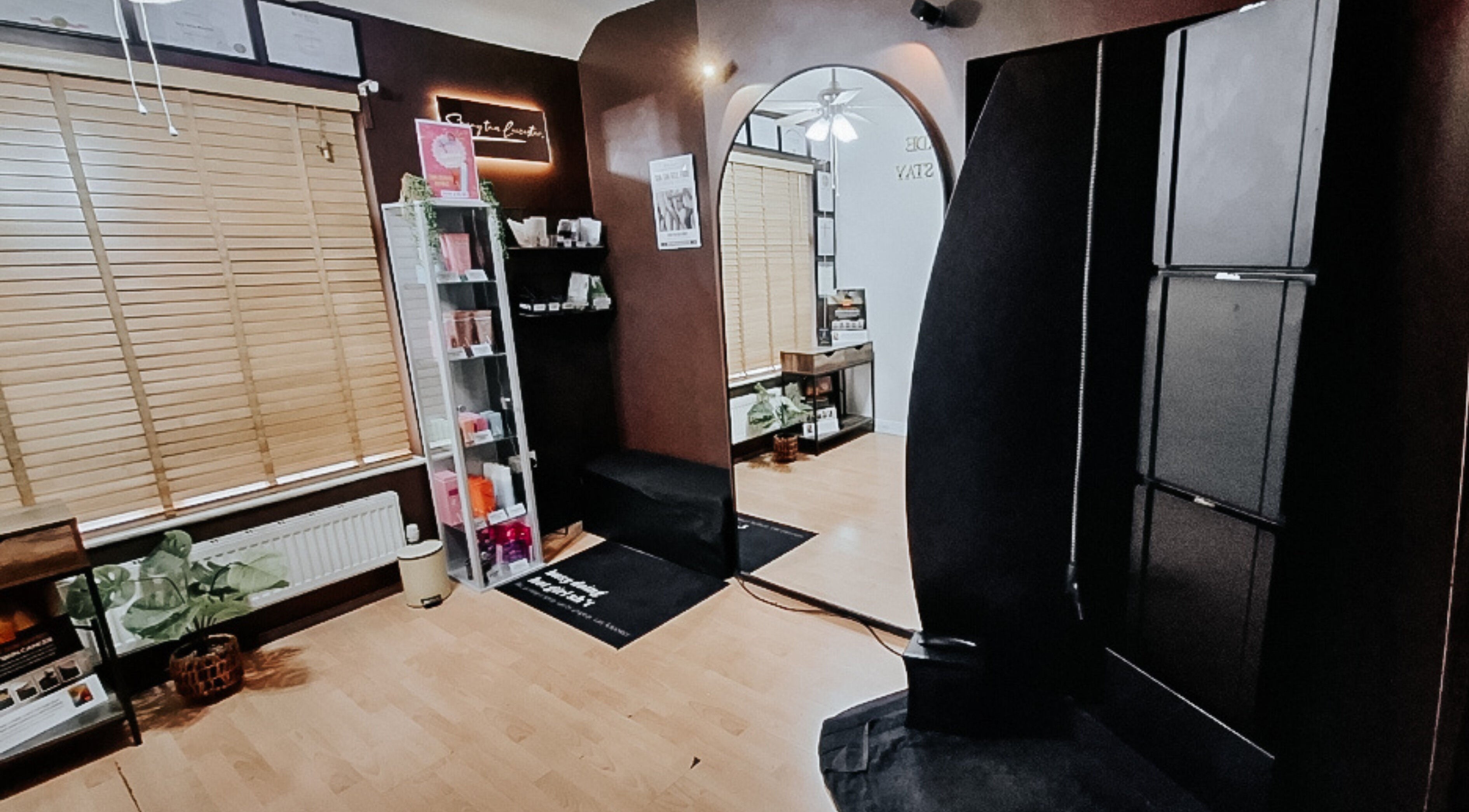 Modern interior of Spray Tan Leicester, showcasing sleek decor in Leicester, England, GB.