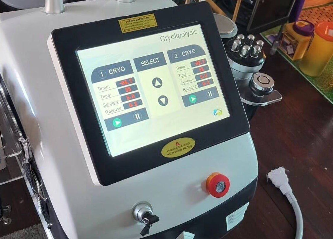 Cryolipolysis machine at Macroom Massage and Holistic Clinic, County Cork, IE for advanced body treatments.