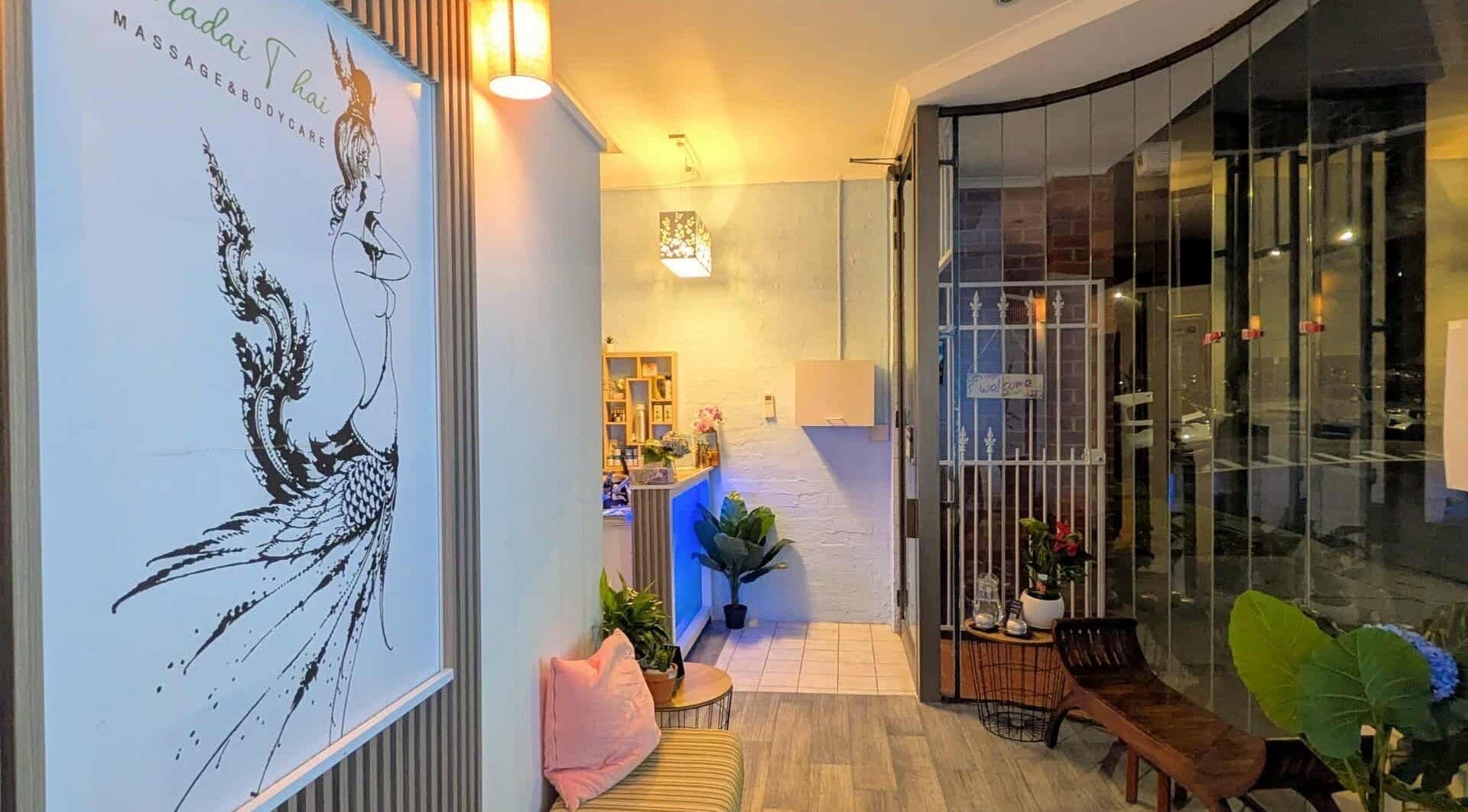 Entrance of Paradai Thai Massage & Bodycare (Elsternwick) in Melbourne, Victoria, AU with elegant decor.