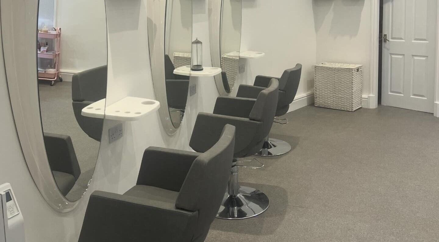 Modern salon chairs and mirrors, Elysium Beauty Limited, Castletown, GB.