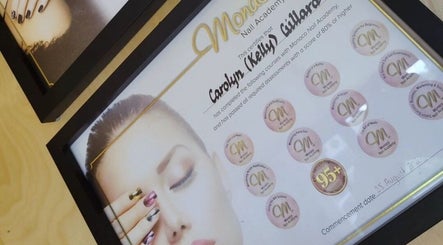 Nail certification displayed at Nails by Kelly, Waipu, Northland, NZ showing accredited courses and achievements.