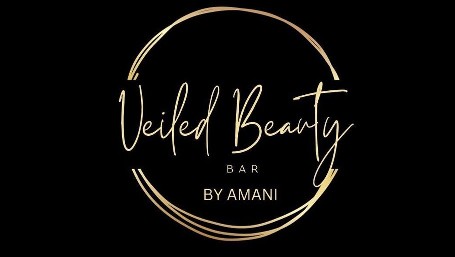 Veiled Beauty Bar logo in gold on black background, Woodridge, Queensland, AU.