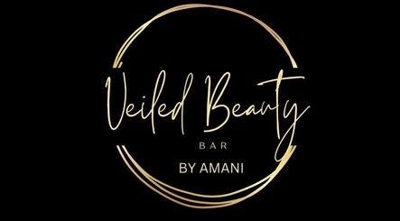 Veiled Beauty Bar logo in gold on black background, Woodridge, Queensland, AU.