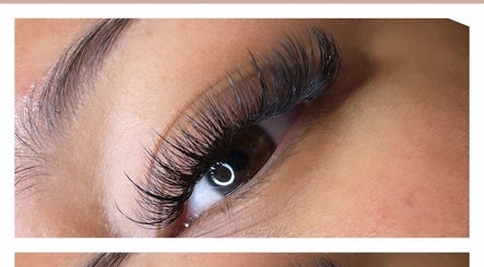 Close-up of expertly applied eyelash extensions at Veiled Beauty Bar, Woodridge, Queensland, AU.