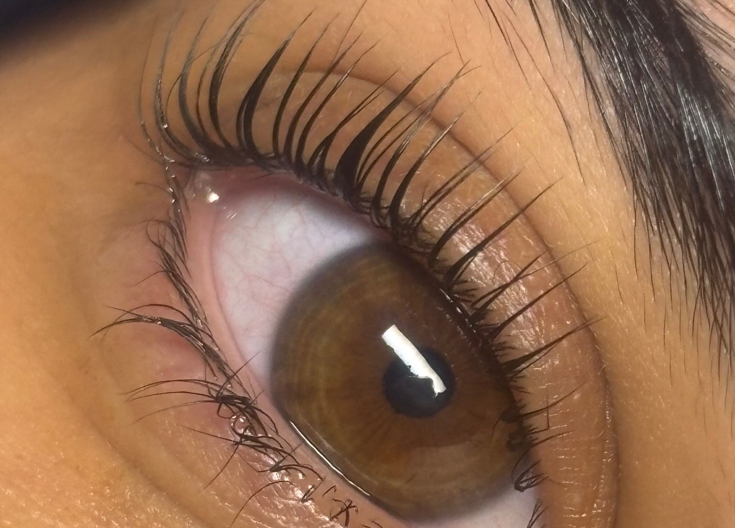 Close-up of lush lashes at Veiled Beauty Bar, Browns Plains, Queensland, AU.