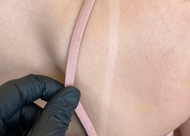 Natural tan line transformation at Spray&Glow Leeds, located in Leeds, England, GB.