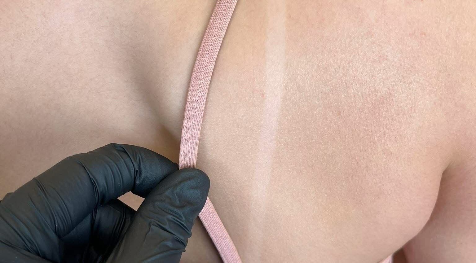 Natural tan line transformation at Spray&Glow Leeds, located in Leeds, England, GB.