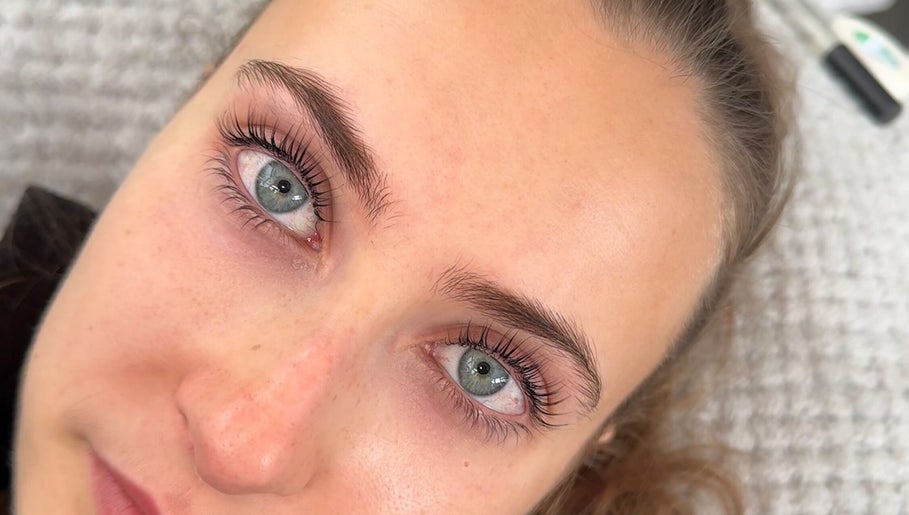 Close-up of expertly styled lashes at lashedwithsas, Ainsworth, England, GB, showcasing precision beauty.