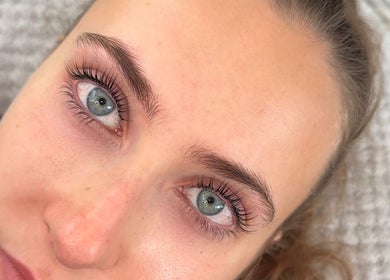 Close-up of expertly styled lashes at lashedwithsas, Ainsworth, England, GB, showcasing precision beauty.