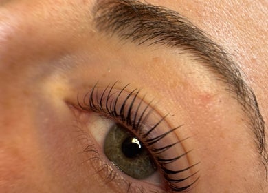 Close-up of styled lashes at lashedwithsas, Ainsworth, England, GB, showcases flawless beauty.