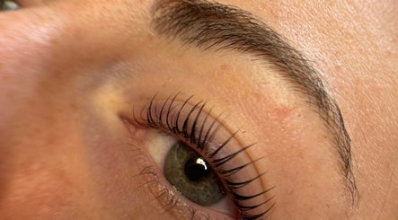 Close-up of styled lashes at lashedwithsas, Ainsworth, England, GB, showcases flawless beauty.