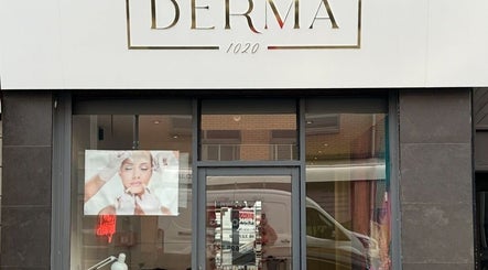 Front view of Derma in Glasgow, Scotland, GB showing modern signage and inviting window displays.