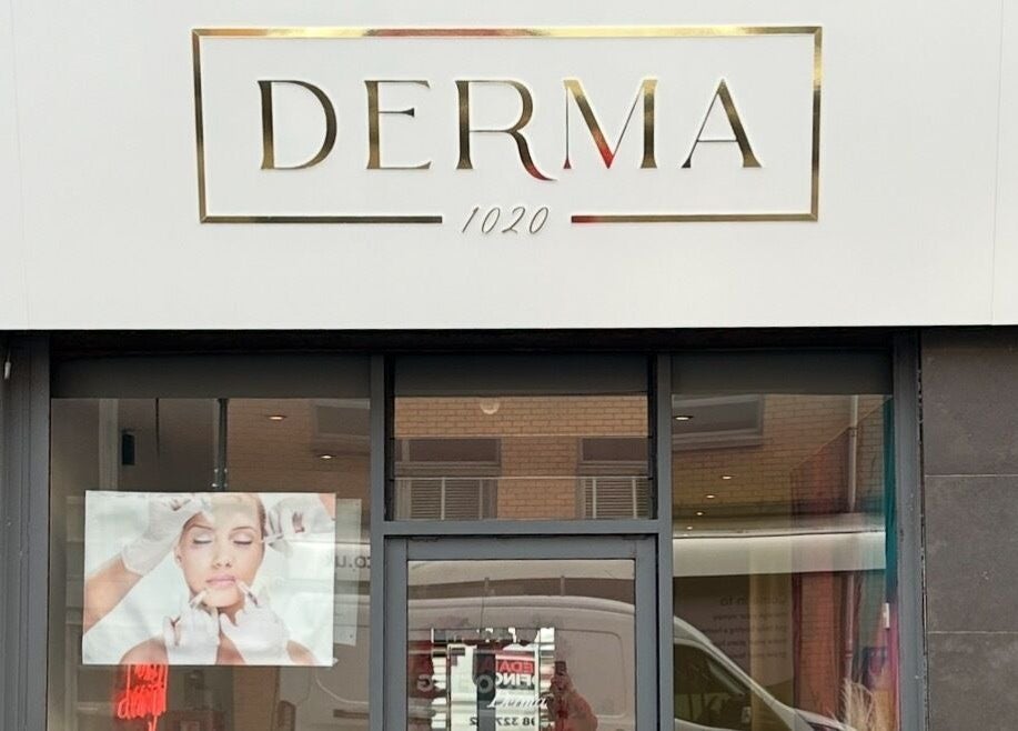 Exterior view of Derma in Glasgow, Scotland, GB showcasing beauty services.