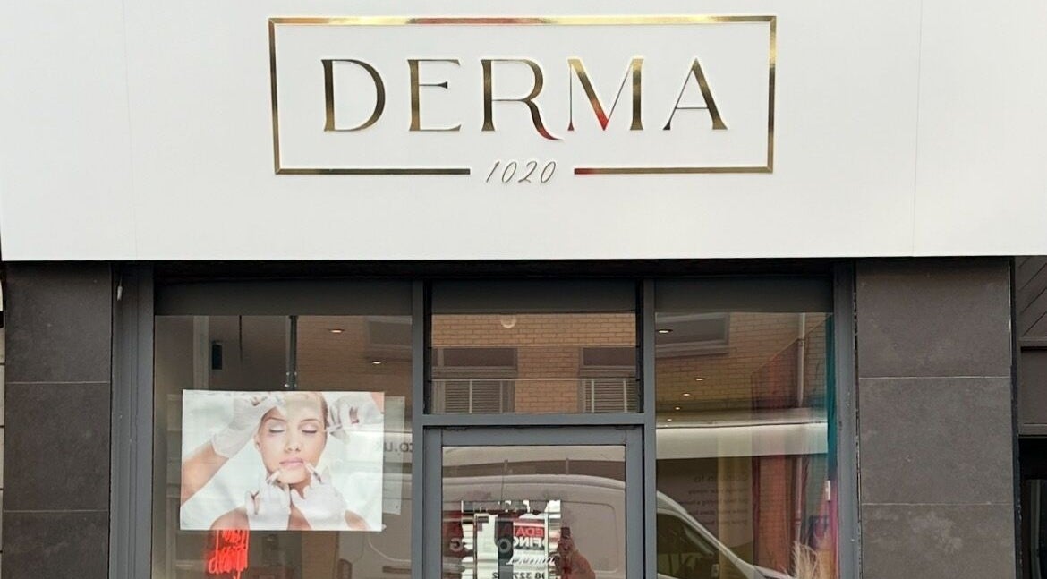 Exterior view of Derma in Glasgow, Scotland, GB showcasing beauty services.