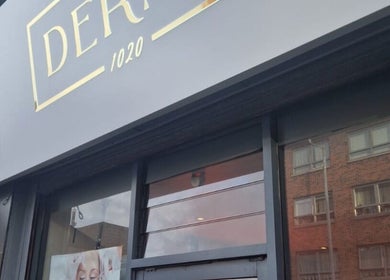 Front view of Derma's elegant exterior in Glasgow, Scotland, GB, showcasing modern architecture.