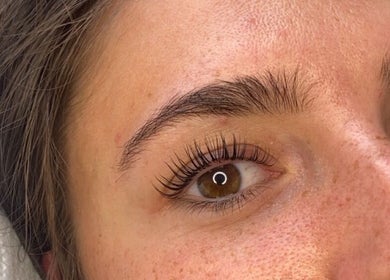 Close-up of expertly done lashes at Lori's Lashes, Whitley Bay, England, GB emphasizing natural beauty.