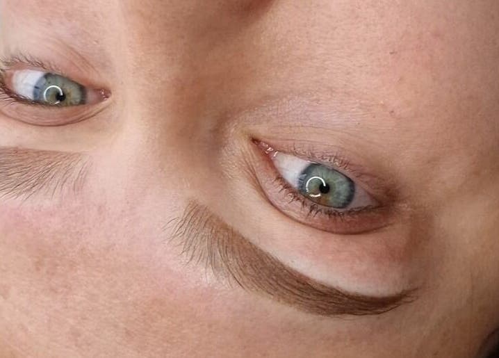 Close-up of beautifully groomed eyebrows at Emily Edwards Beauty, High Wycombe, England, GB.