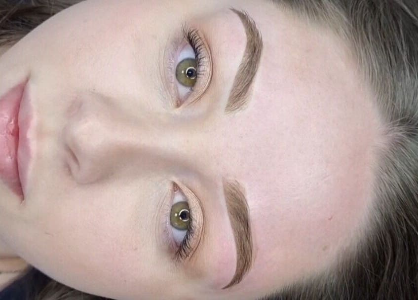 Eyebrow microblading at Emily Edwards Beauty, High Wycombe, England, GB showcasing precision artistry.