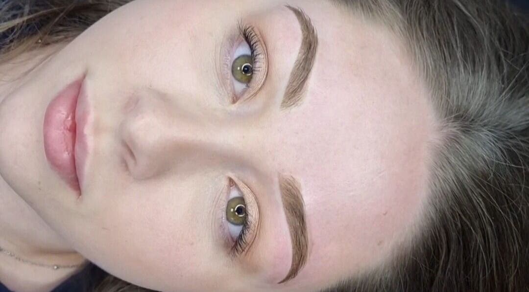 Eyebrow microblading at Emily Edwards Beauty, High Wycombe, England, GB showcasing precision artistry.
