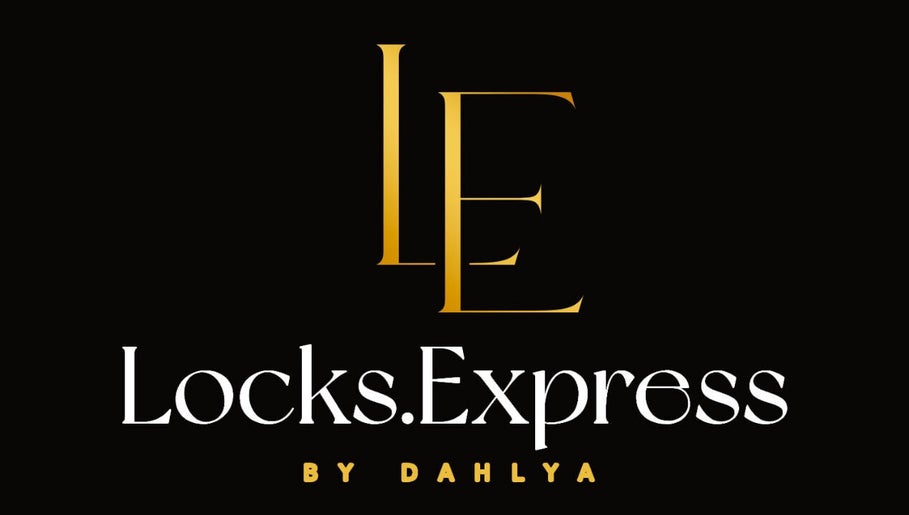 Logo doré de Locks.express à Montréal, Québec, CA, sur fond noir, symbolisant élégance et sophistication.