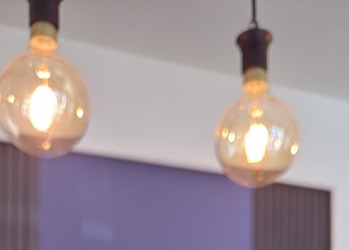 Warm lighting decor at Bliss Spa & Wellness, San Juan, San Juan, PR, creating a soothing ambiance.