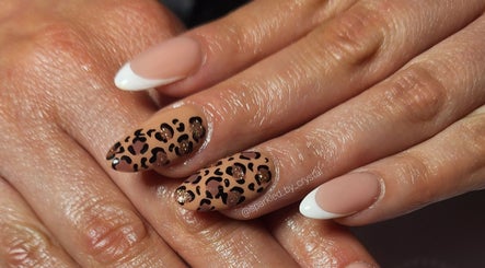 Chic leopard print nails at Sparkled By Crystal, Gqeberha, Eastern Cape, ZA, showcasing elegance and style.