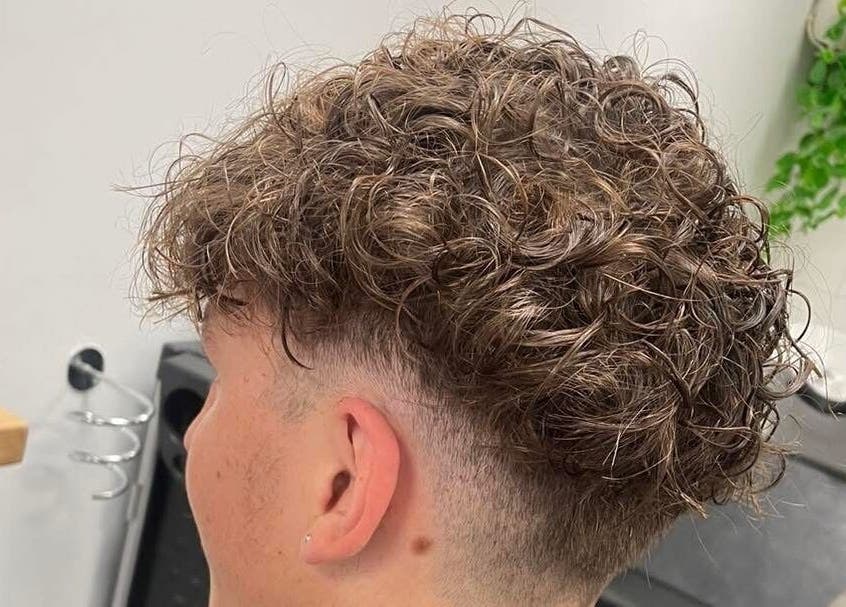 Curly haircut at The Salon His and Hers Broughton Astley, Broughton Astley, England, GB.