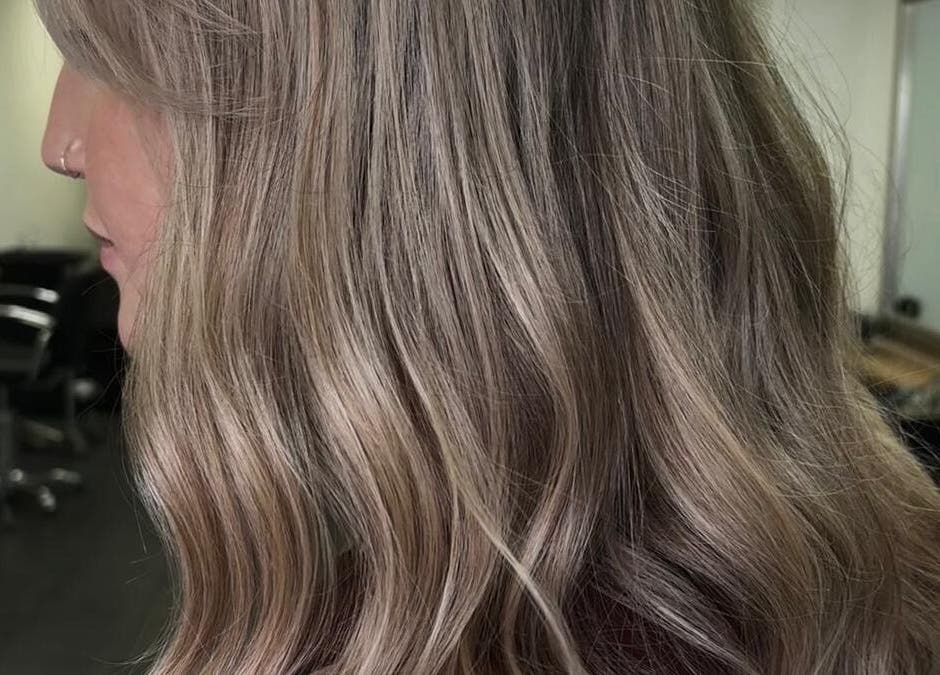 Smooth, wavy hair finished at The Salon His and Hers Broughton Astley, Broughton Astley, England, GB.