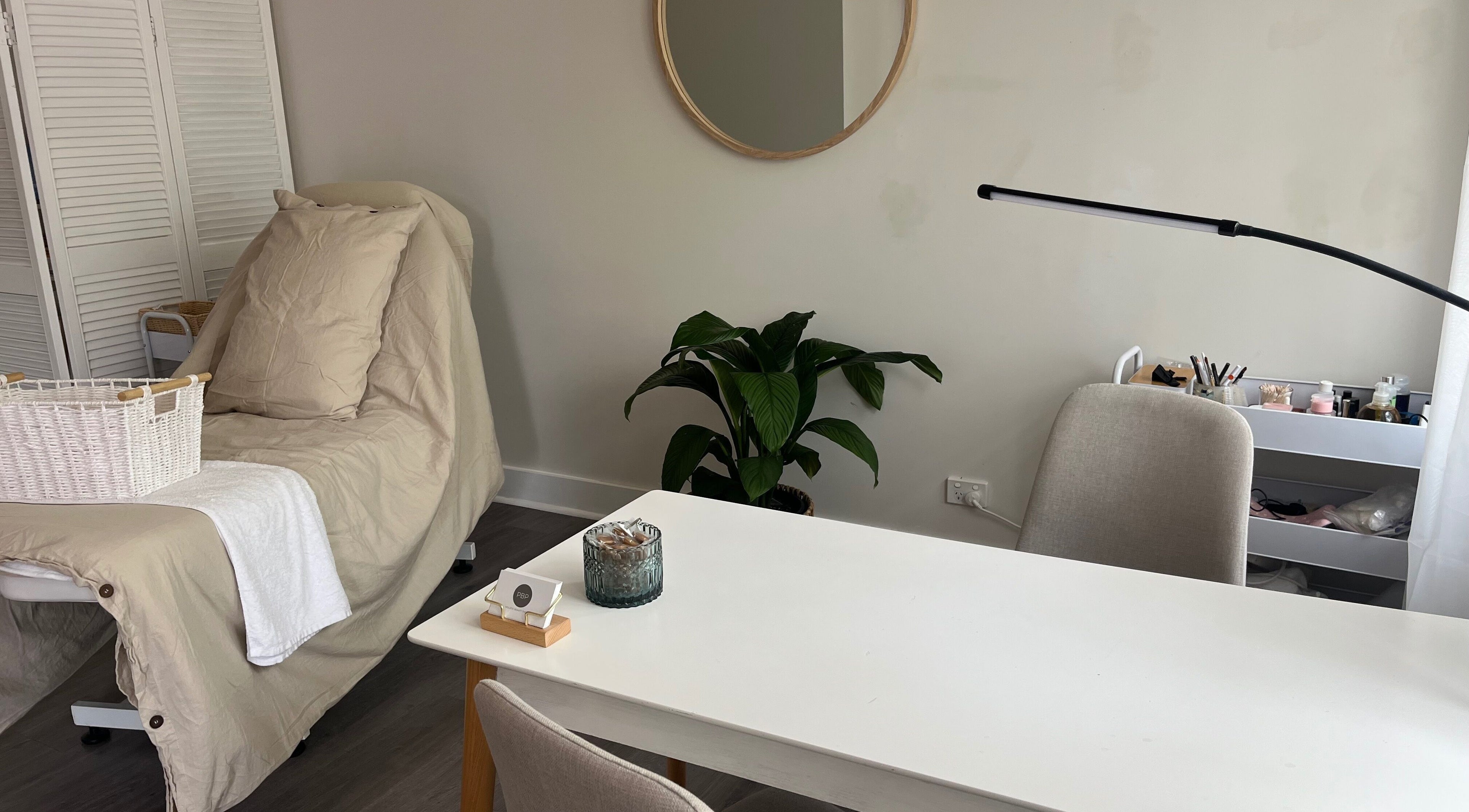 Relaxing therapy room at PBP Holistic Beauty Therapy, Hall, Australian Capital Territory, AU. Calming and inviting.