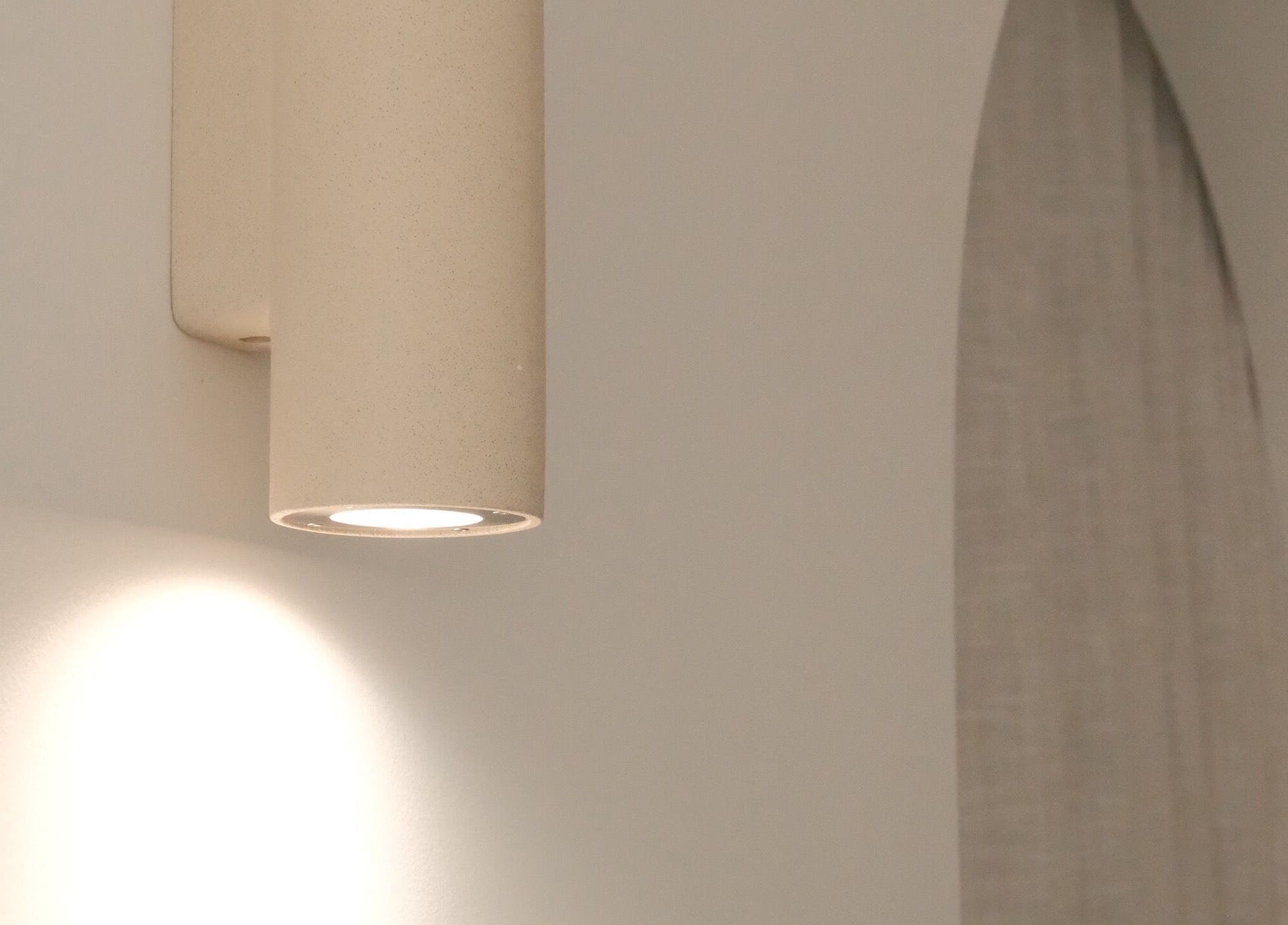 Modern wall light at MP Lash Artistry in Narellan, New South Wales, AU, highlighting sleek interior design.