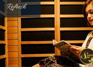 Woman enjoying sauna at Sutera Spa Kemaman, Chukai, Terengganu, MY for a refreshing experience.