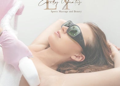 Client receives laser hair removal at Emily Yeates Sports Massage & Laser Hair Removal in Harrogate, England, GB.