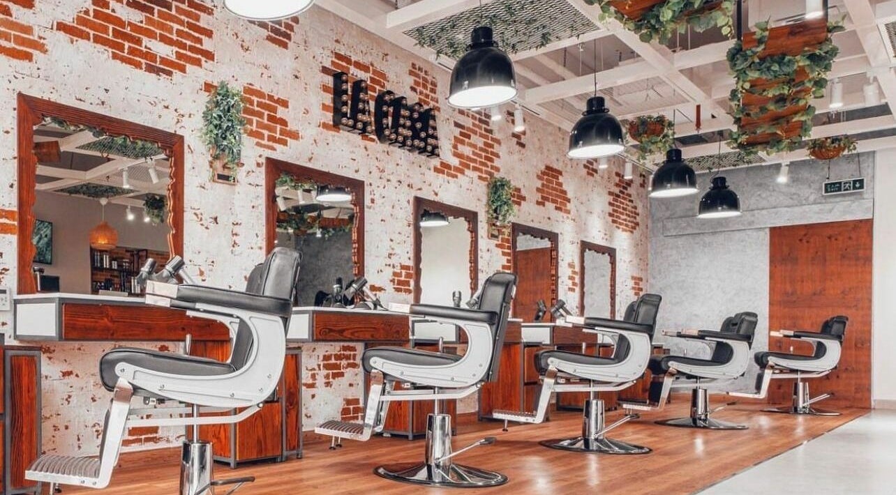 Modern salon interior with stylish chairs at La Casa, Dubai, AE.