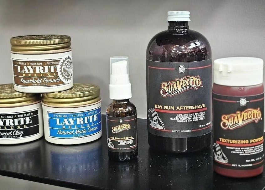 Hair Authors in London, England showcases premium hair and grooming products on display.